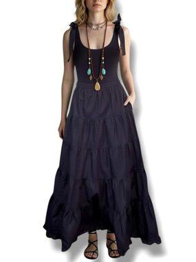 Ulla Johnson Hope Dress Cotton Tiered Ruffle Midi